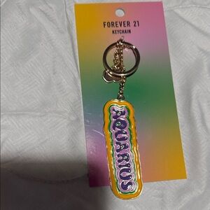 Forever 21 Multicolor Aquarius Keychain